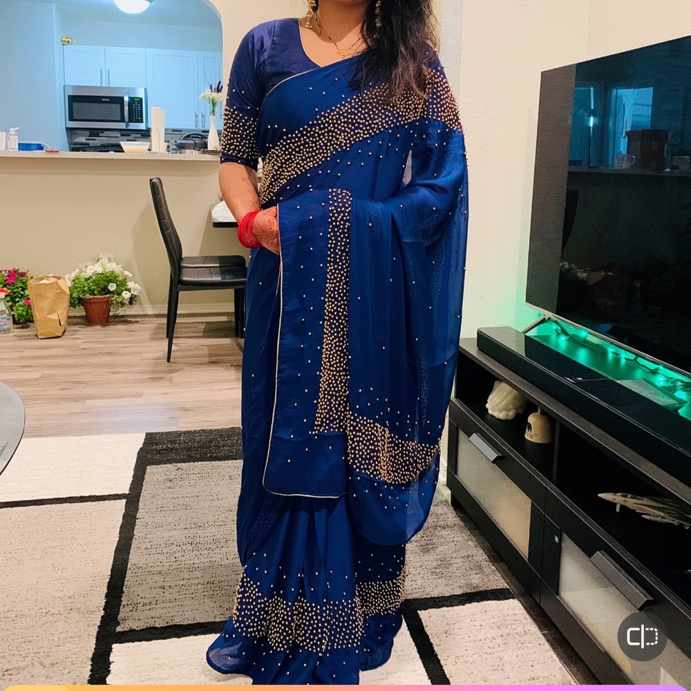 COPY - Beautiful royal blue saree